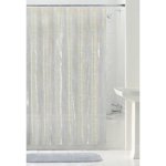 Mainstays Textured Luminous Waterproof PEVA Shower Curtain or Liner, 70" x 72", Clear