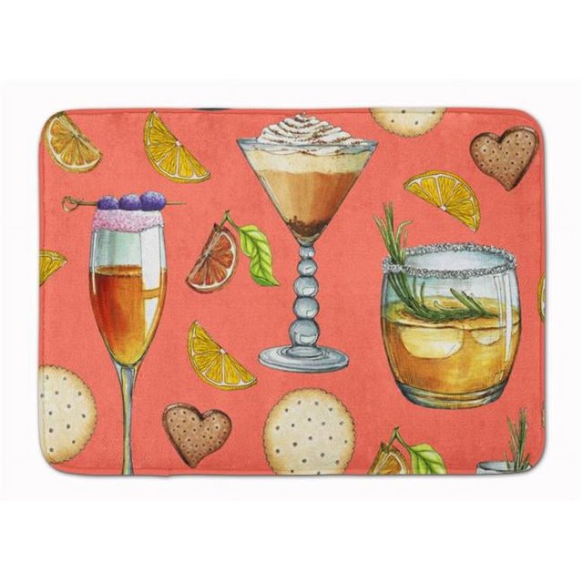 Carolines Treasures BB5201RUG Drinks & Cocktails Salmon Machine Washable Memory Foam Mat