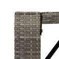 thumbnail image 3 of vidaXL Table de Bar avec Dessus en Verre Gris 105x80x110 cm Rotin Poly, 3 of 4