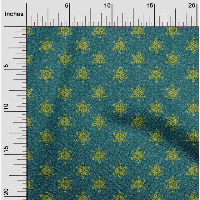 oneOone Tissu Georgette Viscose Imprimé Floral par Bloc au Mètre 42 Pouces de Large