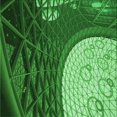 thumbnail image 1 of Ahgly Company Tapis d'Intérieur Lavable en Machine Carré Vert Émeraude Profond Transitionnel, 7 Pieds Carré, 1 of 7