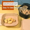 thumbnail image 3 of Air Fryer Disposable Paper Liner 100Pcs Square Parchment Paper Liners 8In Non-stick Unbleached Water & Oil Proof Airfryer liners for Microwave Oven baking & cooking, 3 of 9