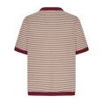 thumbnail image 4 of FAIWAD T-Shirts d'Été pour Femmes, Coupe Ample, à Rayures, à Blocs de Couleur, Col Ras du Cou, Manches Courtes, Chandail Tendance, 4 of 6
