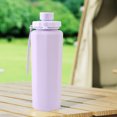 thumbnail image 1 of Outdoor Foldable Sports Water Bottle 600ml - High Temperature Proof Silicone Kettle | Portable Collapsible Design for Camping, Hiking, Sports | With Durable Lifting Rope | Leakproof | Sky Blue, 1 of 6