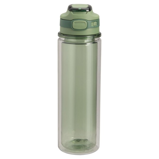 Bouteille d'Eau d'Eucalyptus 20 OZ GALLERY CHUG - avec Corps Isolé à double Paroi en EUCALYPTUS Vert Translucide et Bouchon chugger à Ressort avec Mécanisme de Verrouillage, Sans BPA pour un Rangement Sécuritaire des Boissons et pour Garder les Boissons Froides Plus Longtemps.