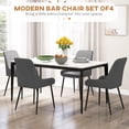 thumbnail image 4 of HOMCOM Dining Chairs Set of 4, PU Leather Kitchen Chairs with Steel Legs, 4 of 10