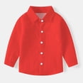 thumbnail image 4 of vdgthytj Toddler Baby Boys Girls Button down Shirts Kids Collared Long Sleeve Uniform Dress Shirt Tops Spring Fall Clothes, 4 of 6