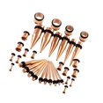 thumbnail image 1 of 36 Pieces Ear Gauges Stretching Kit Plugs Taper 14G-00G Expanders Rose Gold, 1 of 8
