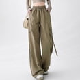thumbnail image 1 of LSLJS Women's Mid-waist Pocket Overalls Casual Pants In Spring and Summer, Womens Cargo Pants Summer Clothes, 1 of 6