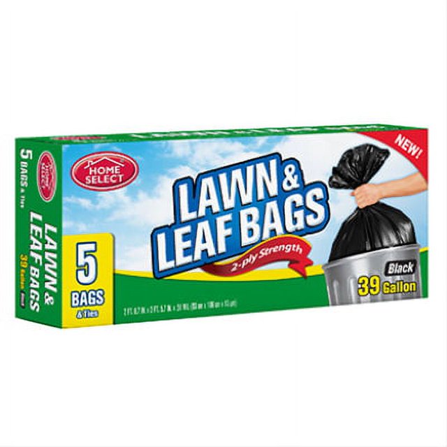 Lawn & Leaf Trash Bags, 2-Ply Strength, 39-Gallon, 5-Ct. - 10060-24