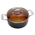 thumbnail image 1 of Gotham Steel Stock Pot 5 Quart Large Cooking Pasta Pot Nonstick Big Ceramic Soup Pot With Glass Lid, 1 of 9