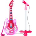 thumbnail image 2 of Guitare Flash pour Enfants 19 Pouces avec Microphone et Support - Jouet Musical Parfait pour Faire Semblant!, 2 of 5