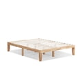 thumbnail image 1 of Gymax 14'' Wooden Platform Bed Frame, Queen, Natural, Strong Slat Support and Space-saving Design, 1 of 8