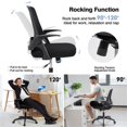 thumbnail image 4 of Pemberly Row Mesh Office Chair Adjustable Rolling Computer Chair Black, 4 of 8