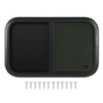 thumbnail image 2 of RV Sliding Window, 830 X 480mm Black Tinted Glass with  Screen, Strong Aluminum Alloy Frame Trailer Window, 2 of 7