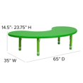 thumbnail image 2 of Rosebery Kids Table d'Activités Réglable en Plastique/acier, Vert, 2 of 5