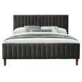 thumbnail image 3 of Modern Fabric 60" Queen Platform Bed in Charcoal, 3 of 8
