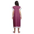 thumbnail image 4 of Moomaya Chemise de Nuit d'Allaitement à Col Rond Imprimée pour Femmes en Coton, 4 of 6