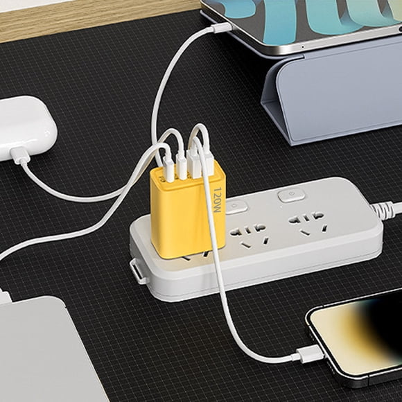 Amzcrzy Plastics Fast Charging Plug Smartphone Fast Charging Plug Two Type C and One/Two Usb Multi Port Us Standard Charging Head Furniture Office Desk Accessories Office Decor Home Decor