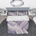 thumbnail image 3 of Designart 'Geometric Purple Glacier' Geometric Bedding Set - Duvet Cover & Shams, 3 of 4
