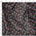 thumbnail image 4 of Soimoi Poly Georgette Tissu Feuilles & Pivoine Imprimé Floral 1 Yard 52 Inch Wide, 4 of 5