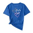 thumbnail image 2 of Babysbule Liquidation de Hauts pour Femmes Saint-Valentin Décontracté Femmes Manches Courtes Hauts Imprimés Tee T-Shirt, 2 of 4