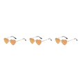 thumbnail image 2 of maskred PVC Heart-Shaped Glasses Non-Slide Silicone Nose Pads And Mulitple Colours For Chic Look Gold Metal red reflective 3Set, 2 of 6