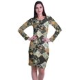thumbnail image 1 of Moomaya Womens Full Sleeve Printed Midi Length Printed Bodycon Dress, 1 of 6
