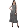 thumbnail image 2 of Moomaya Robe Imprimée Femme Fête Mariage Tenue de Fête Col Licou Robe Maxi en Rayonne, 2 of 4