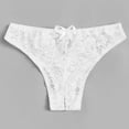 thumbnail image 3 of 1 Pce Culotte Aguichant en Dentelle Florale pour Femmes, String Sans Entrejambe, 3 of 9