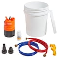 thumbnail image 1 of VEVOR Tankless Water Heater Flushing Kit, Includes Efficient Pump & 5 Gallon Pail & 2 Hoses & Descaling Powder, Wrench and Adapter for Quick Install Easy to Start, Water Heater Flush Kit, 1 of 9