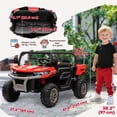 thumbnail image 3 of Aosom 2 Seater Ride on Car, 12V 7AH Ride on Dump Truck Kids UTV, Red, 3 of 10