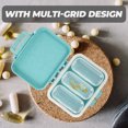 thumbnail image 4 of Miangastore 2Pack Small Travel Pill Case Blue Portable Pills Container Organizer, 4 of 8