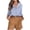 Navy, variant on Ymauqau Button down Shirts for Women Long Sleeve Collared Curved Hem Striped Tunic Tops Business Casual Blouses with Pocket