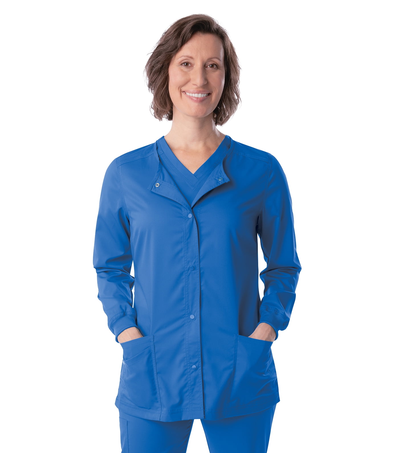 Landau ProFlex Women's Modern Tailored Fit Stretch Snap Front Scrub Jacket