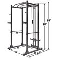 thumbnail image 4 of Power Cage, 1200LB Capacity Squat Rack with Cable Crossover Machine Power Rack with LAT Pull Down Attachments - 1020160-162, 4 of 5