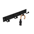 thumbnail image 2 of Era Bar with 4 Hooks Metal Wall Mount Black; Organizer for Hat Clothes Bathrobe, 2 of 4