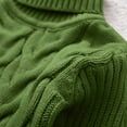 thumbnail image 3 of Zwiiyzr 2025 Chandail Tricoté à Col Roulé pour Bébé Fille Garçon Blouse Chandail Chandail en Molleton Chaud Col Rond Manches Longues pour Tout-Petit 3-8 Ans Vert, 3 of 5