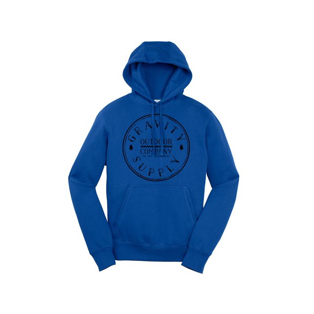 Gravity Supply Outdoor Hooded Pullover - Black Logo - True Royal - 2XL