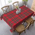 thumbnail image 3 of Nappe de Noël 60 x 84 Pouces Rectangle Rouge Vert à Carreaux Buffalo Nappe Anti-Poussière Résistante aux Plis Rustique pour Fête de Noël, 3 of 5