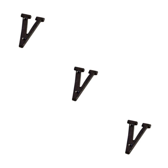 Youkk Iron Decoration Doorplate Durable And Rustproof Wide Application Not Easy To Fade Metal Metal Letters House Numbers B17--V 3Set