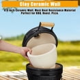 thumbnail image 3 of Edtara 13 Inch Ceramic Charcoal Grill and Smoker, Portable Outdoor Bbq With Cast Iron Grates, 10.6" Stainless Cooking Grate, Heat Deflectors, Ash Tool, 3 of 7