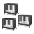 thumbnail image 1 of Foundations Boutique Compact Folding Crib 3 Pack for Hotels, Ebony, 1 of 7