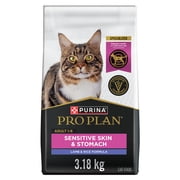 Purina Pro Plan Specialized Sensitive Skin & Stomach Lamb & Rice Formula, Dry Cat Food 3.18 kg