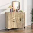 thumbnail image 1 of vidaXL Sideboard Sonoma Oak 90x34x80 cm Engineered Wood, 1 of 5