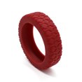 thumbnail image 1 of Protecteur de Roues de Bagage, Petites Pièces de Valise, Housse de Protection en Silicone Résistante à l'Usure pour la Plupart des Roues Pivotantes, Rouge Vin, 1 Pce, 1 of 6