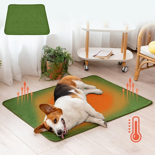 Self Warming Pet Mat for Cats Dogs, Usavan Extra Warm Self Heating Pet Bed Pad, Non-Slip Machine Washable Portable Pet Mat for Indoor Outdoor Use Crate Furniture
