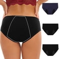 thumbnail image 2 of Lot de 3 Culottes Menstruelles pour Femmes, Anti-Fuites, Flux Abondant, Taille Haute, Post-Partum, 2 of 8