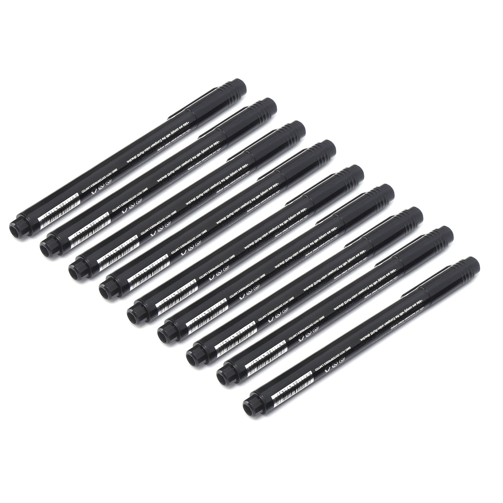 Fine Tip Black Pen, Watercolor Waterproof 9 Pcs Felt Tip Pens Fine Point  For Graffiti For Illustrators