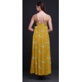thumbnail image 3 of Bimba Robe Longue en Rayonne Imprimée Feuilles pour Femmes Chic Bohème Été Maxi Plage - Très Petit, 3 of 4